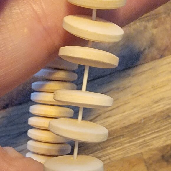 Meghan Browne Style Lola Ivory Natural Wood Stackable Bracelet - Picture 5 of 13